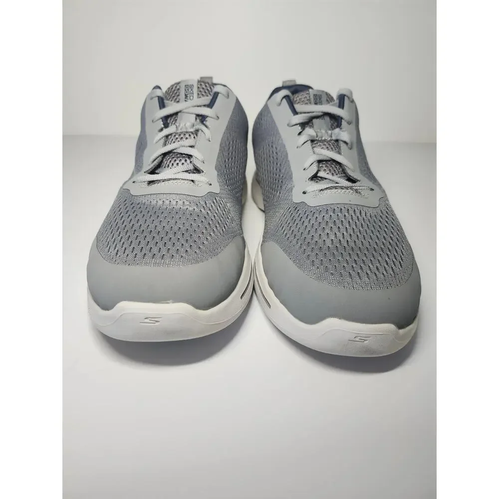 Skechers Men's Go Walk Arch Fit Grey Navy Sz 14 Athletic Sneaker Sporty Mesh